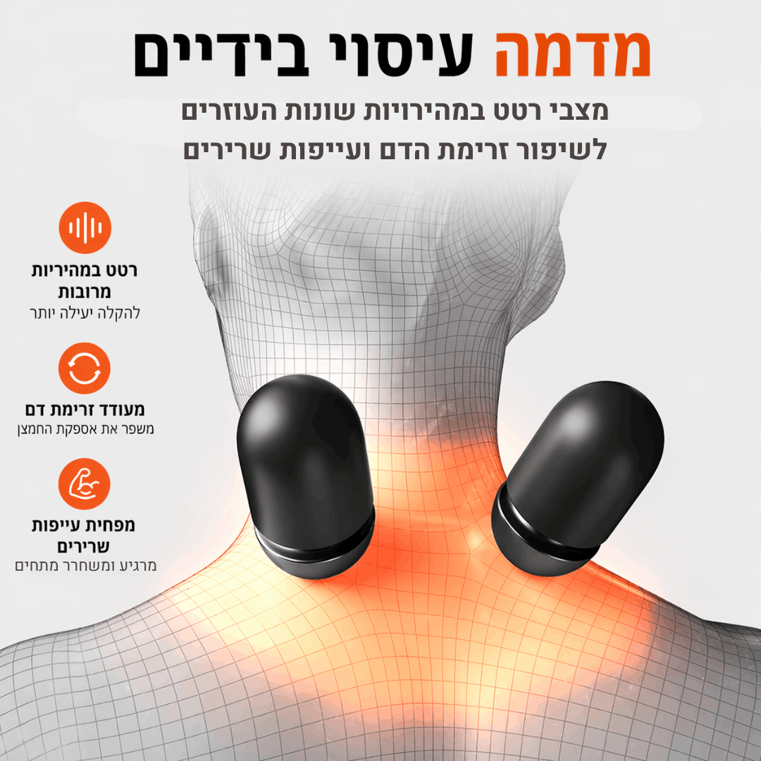 ZenNeck Pro | כרית עיסוי וחימום לשחרור צוואר תפוס